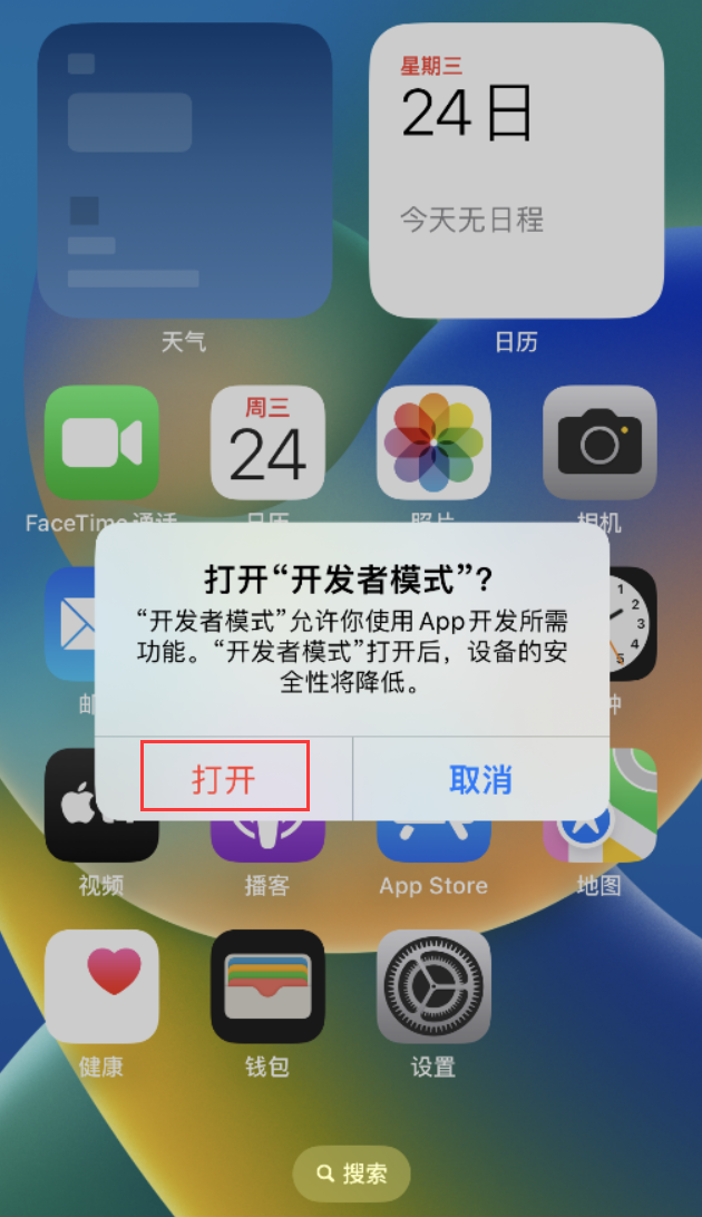 开州苹果手机维修分享如何打开开发者模式 