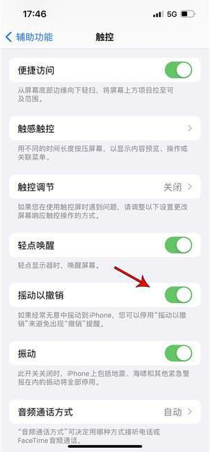 开州苹果手机维修分享iPhone手机如何设置摇一摇删除文字 